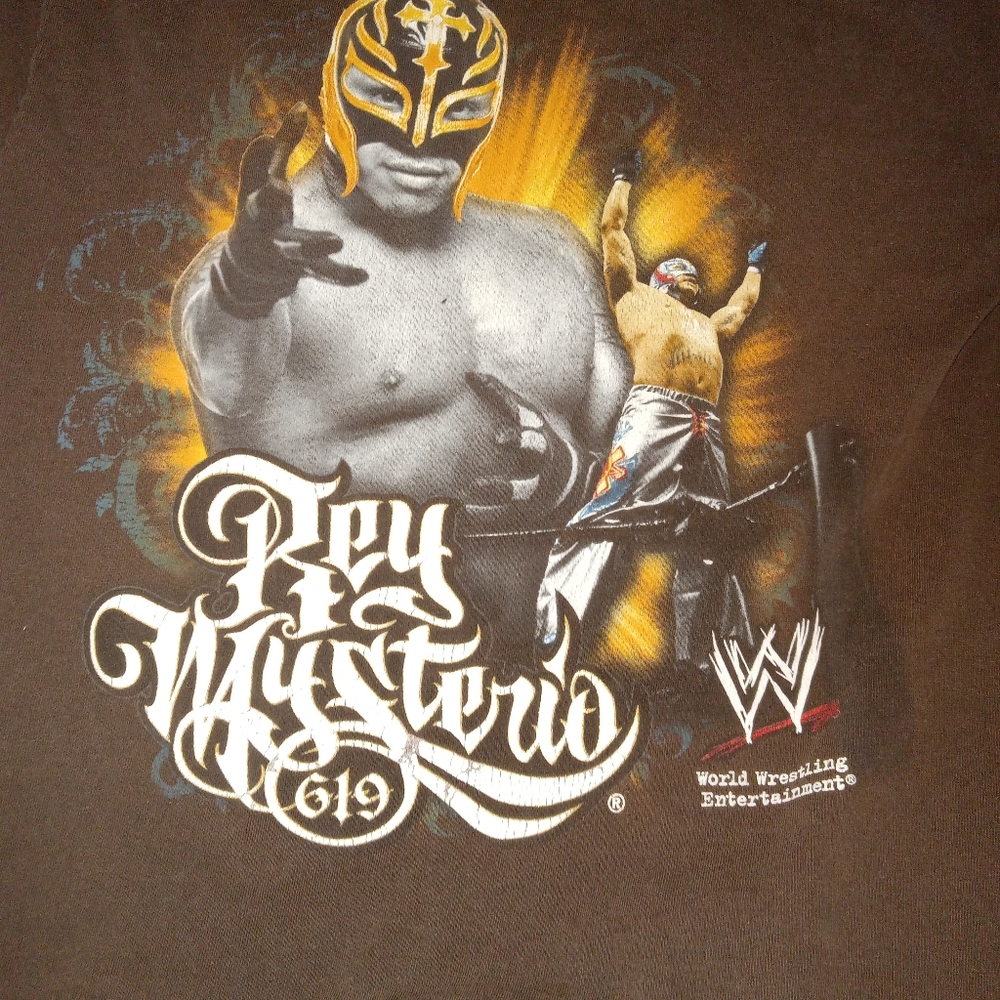 Rey Mysterio kid's wrestling tshirt color black and gold